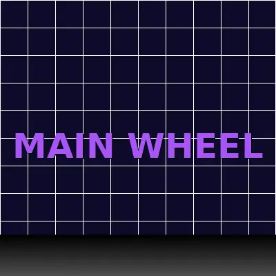 Close-up of the 54-segment physical wheel with flappers